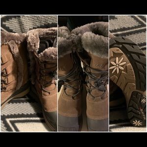 Baffin Chloe winter boots SZ8 faux fur trim